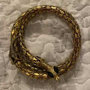 Gold Snake Reptile Bracelet
